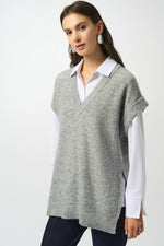 Joseph Ribkoff Fall 2025-253957-3006-Tunic-Grey - The Coach Pyramids