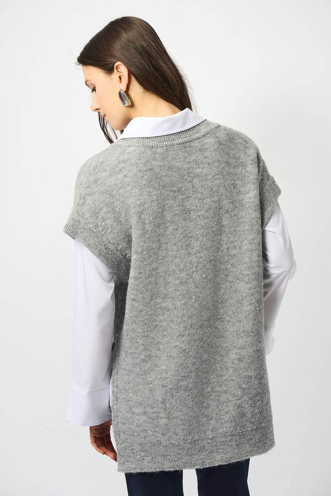 Joseph Ribkoff Fall 2025-253957-3006-Tunic-Grey - The Coach Pyramids