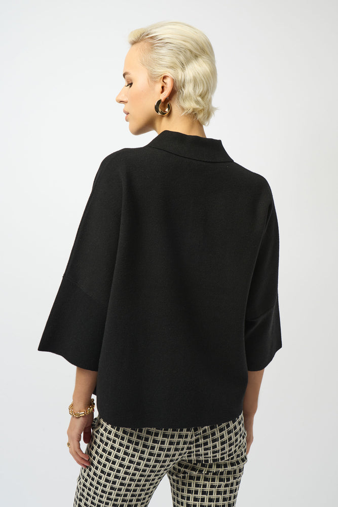 Joseph Ribkoff Fall 2025-253962-11-Top-Black - The Coach Pyramids