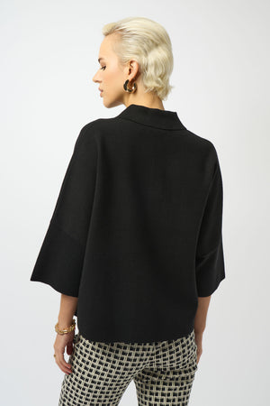 Joseph Ribkoff Fall 2025-253962-11-Top-Black - The Coach Pyramids