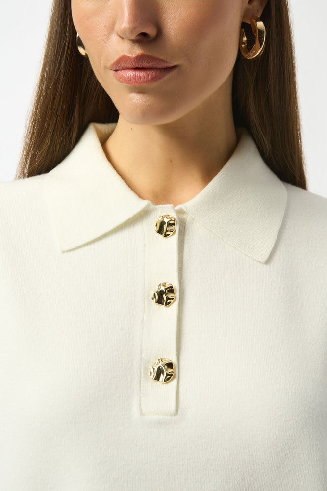 Joseph Ribkoff Fall 2025-253962-3984-Top-Winter White - The Coach Pyramids