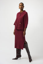 Joseph Ribkoff Fall 2025-253962-4433-Top-Merlot - The Coach Pyramids