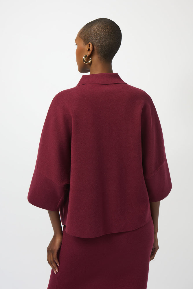 Joseph Ribkoff Fall 2025-253962-4433-Top-Merlot - The Coach Pyramids