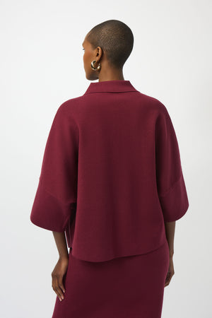 Joseph Ribkoff Fall 2025-253962-4433-Top-Merlot - The Coach Pyramids