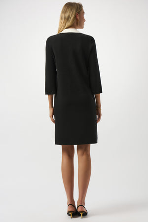 Joseph Ribkoff Fall 2025-253995-110-Dress-Black/Vanilla - The Coach Pyramids