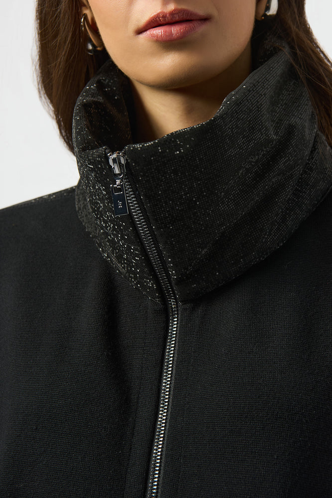 Joseph Ribkoff Fall 2025-253998-11-Jacket-Black - The Coach Pyramids