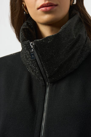 Joseph Ribkoff Fall 2025-253998-11-Jacket-Black - The Coach Pyramids