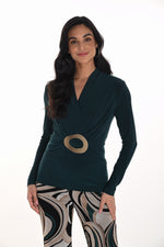 Frank Lyman Fall 2025-254011-441-Knit Top-Cabernet