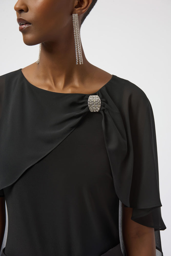 Joseph Ribkoff Winter 2025-254021-11-Top-Black - The Coach Pyramids
