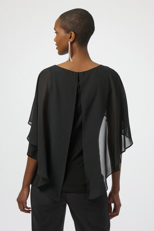 Joseph Ribkoff Winter 2025-254021-11-Top-Black - The Coach Pyramids
