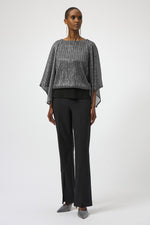 Joseph Ribkoff Winter 2025-254026-196-Top-Black/Silver - The Coach Pyramids