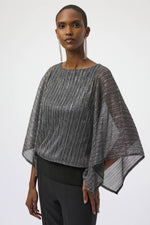 Joseph Ribkoff Winter 2025-254026-196-Top-Black/Silver - The Coach Pyramids