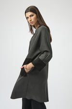 Joseph Ribkoff Winter 2025-254040-3533-Cover Up-Grey Melange/Black - The Coach Pyramids
