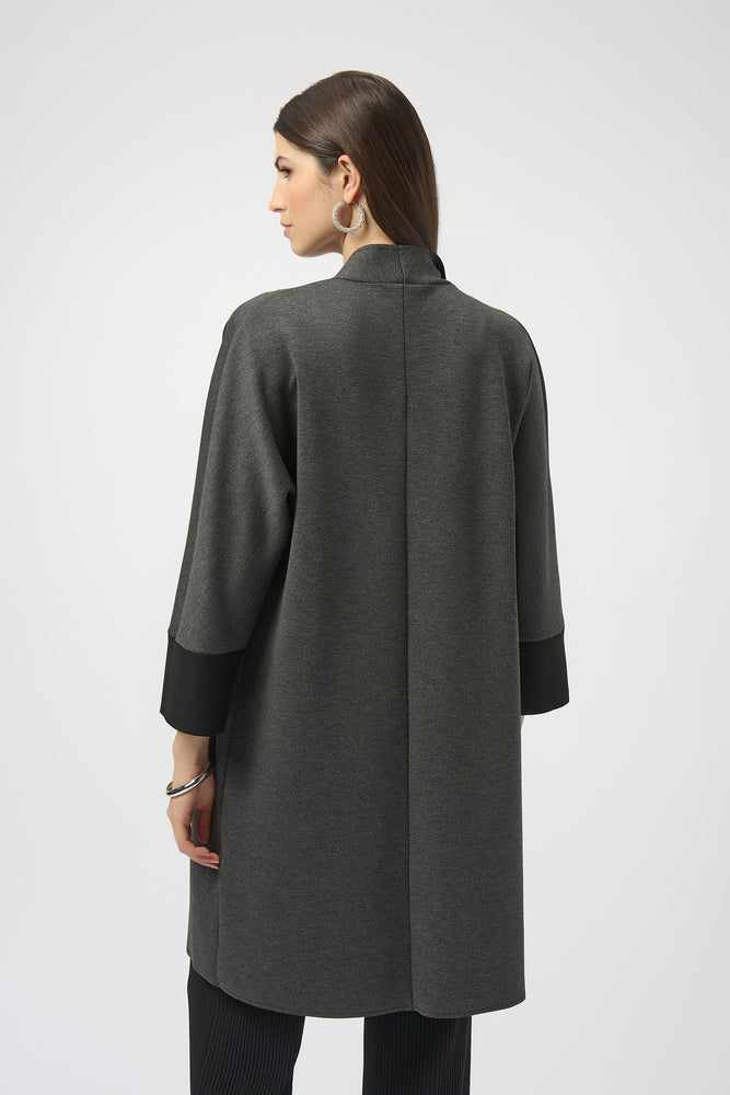 Joseph Ribkoff Winter 2025-254040-3533-Cover Up-Grey Melange/Black - The Coach Pyramids