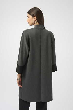 Joseph Ribkoff Winter 2025-254040-3533-Cover Up-Grey Melange/Black - The Coach Pyramids