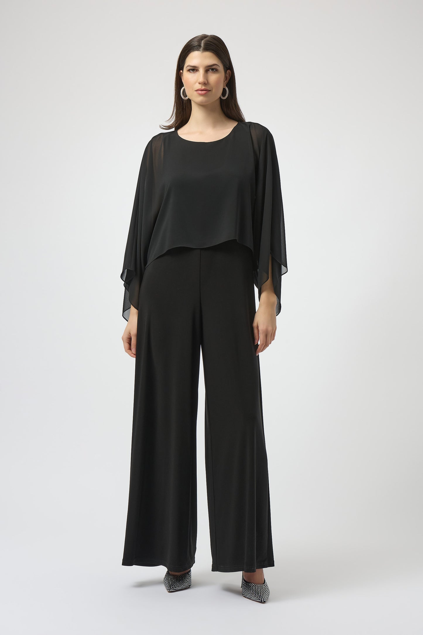 Joseph Ribkoff Winter 2025-254055-11-Jumpsuit-Black - The Coach Pyramids
