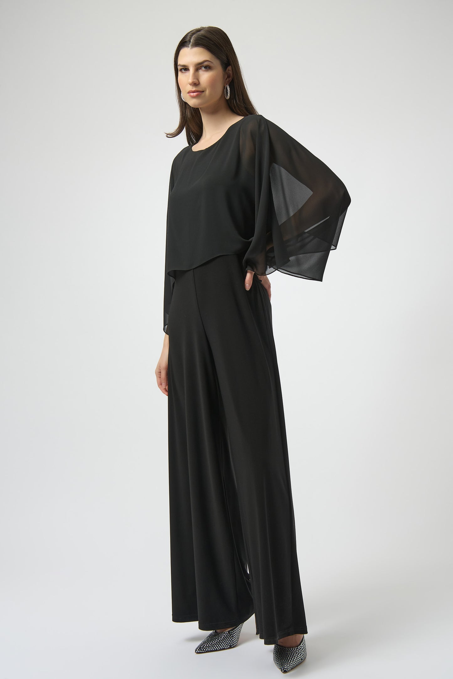Joseph Ribkoff Winter 2025-254055-11-Jumpsuit-Black - The Coach Pyramids