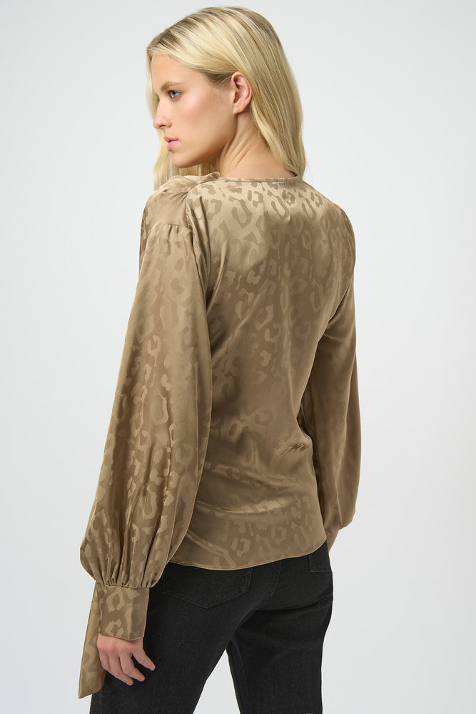 Joseph Ribkoff Winter 2025-254060-93-Top-Taupe - The Coach Pyramids
