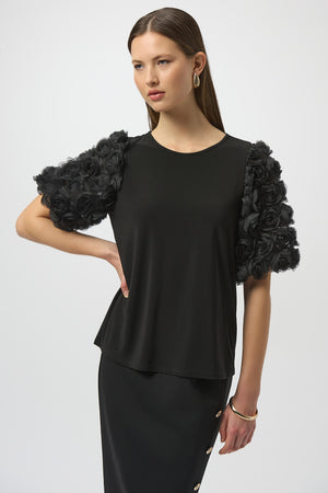 Joseph Ribkoff Winter 2025-254064-11-Top-Black - The Coach Pyramids