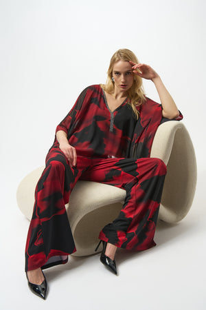 Joseph Ribkoff Winter 2025-254090-250-Top-Black/Red - The Coach Pyramids