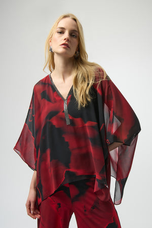 Joseph Ribkoff Winter 2025-254090-250-Top-Black/Red - The Coach Pyramids