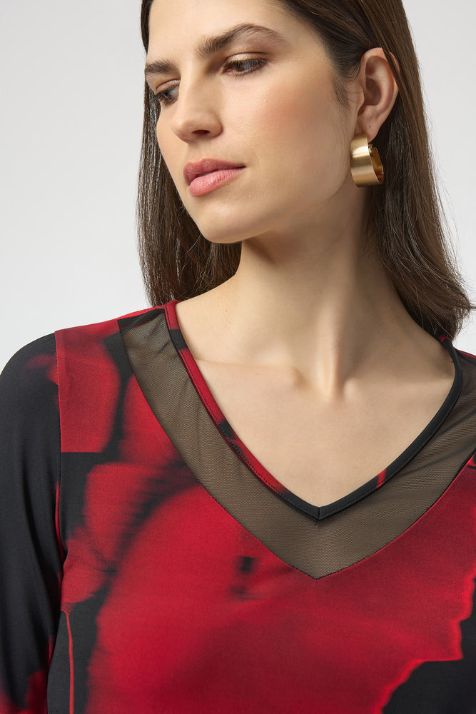 Joseph Ribkoff Winter 2025-254095-250-Top-Black/Red - The Coach Pyramids