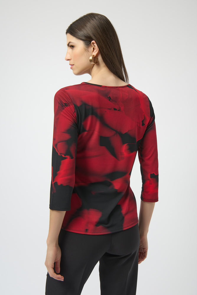 Joseph Ribkoff Winter 2025-254095-250-Top-Black/Red - The Coach Pyramids