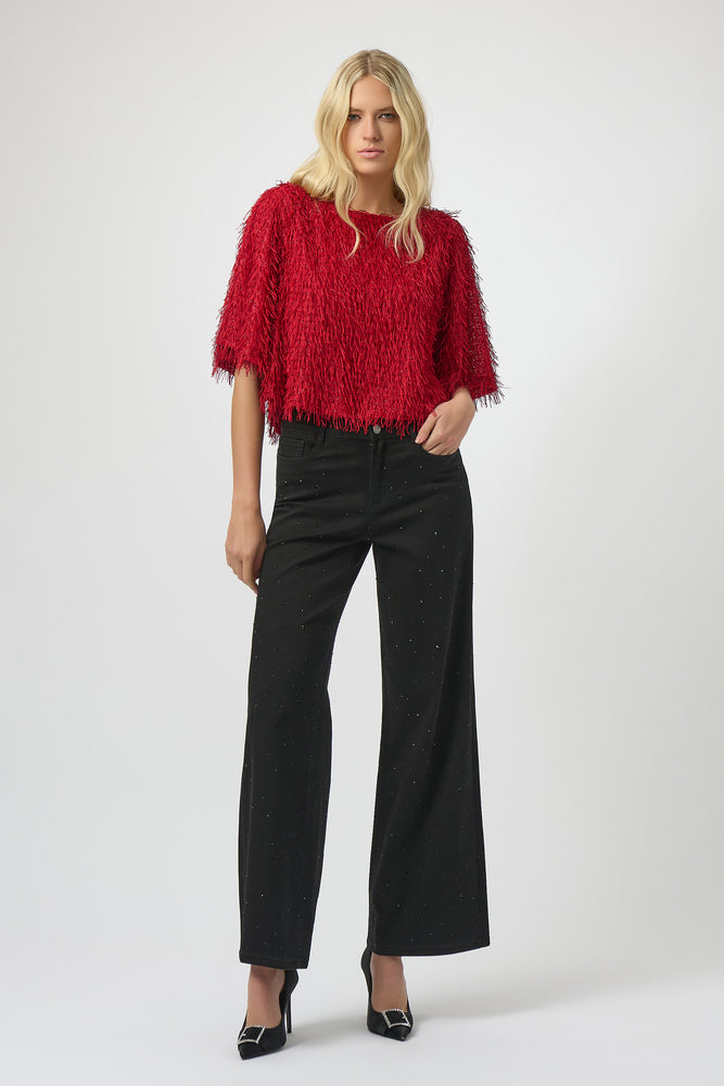 Joseph Ribkoff Winter 2025-254105-70-Top-Red - The Coach Pyramids