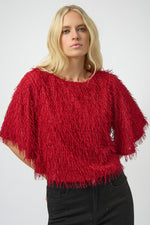 Joseph Ribkoff Winter 2025-254105-70-Top-Red - The Coach Pyramids