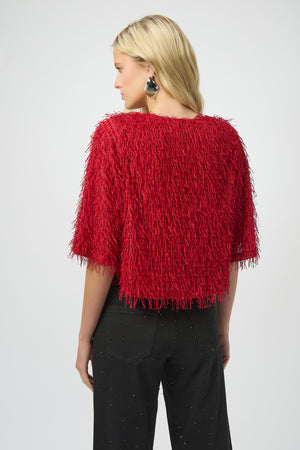 Joseph Ribkoff Winter 2025-254105-70-Top-Red - The Coach Pyramids