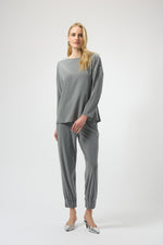 Joseph Ribkoff Winter 2025-254115-2988-Top-Grey Melange - The Coach Pyramids