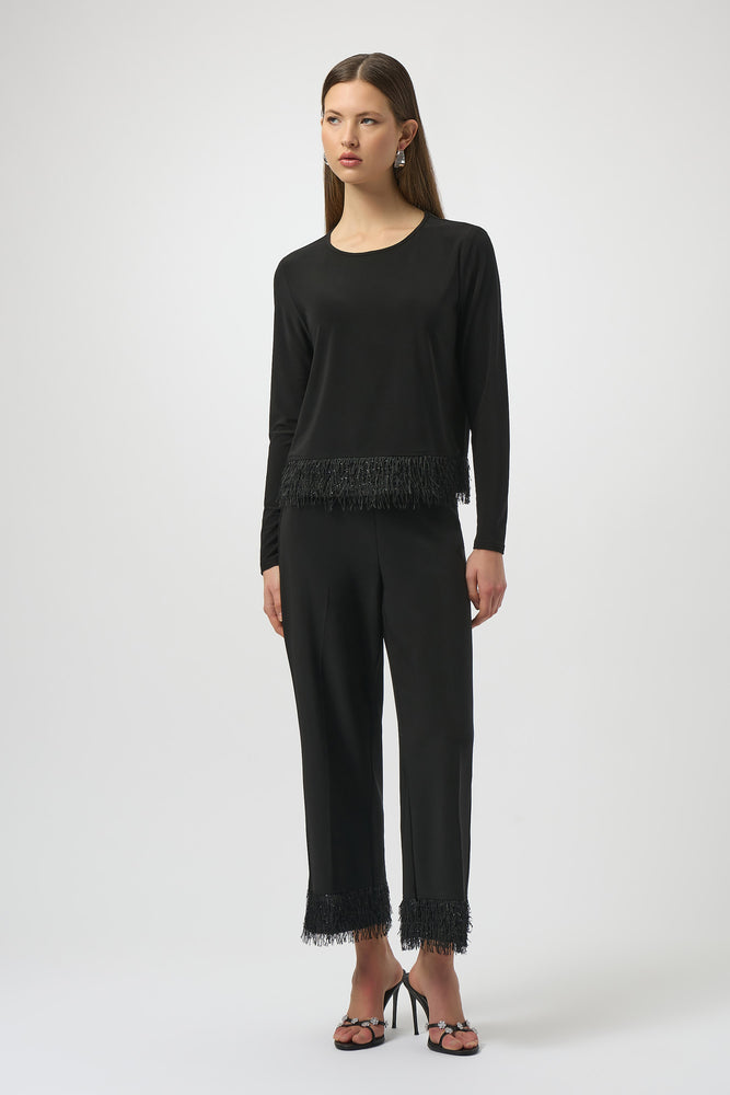 Joseph Ribkoff Winter 2025-254148-11-Top-Black - The Coach Pyramids