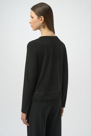 Joseph Ribkoff Winter 2025-254148-11-Top-Black - The Coach Pyramids