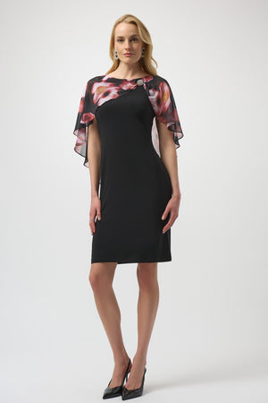 Joseph Ribkoff Winter 2025-254164-178-Dress-Black/Multi - The Coach Pyramids