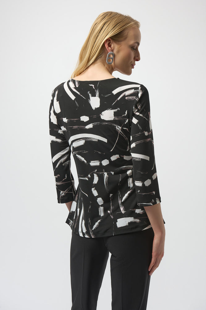 Joseph Ribkoff Winter 2025-254165-178-Tunic-Black Multi
