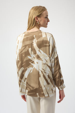 Joseph Ribkoff Winter 2025-254193-2934-Tunic-Beige/Off White - The Coach Pyramids