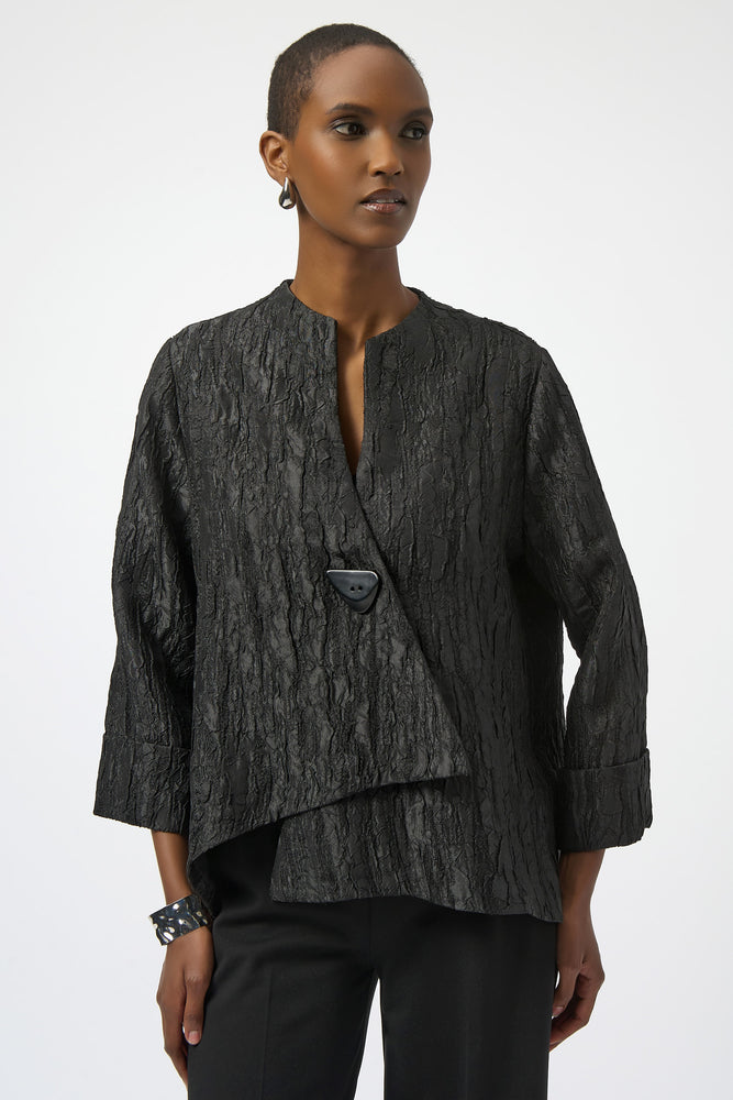 Joseph Ribkoff Winter 2025-254196-11-Jacket-Black - The Coach Pyramids