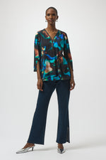 Joseph Ribkoff Winter 2025-254204-178-Tunic-Black/Multi - The Coach Pyramids