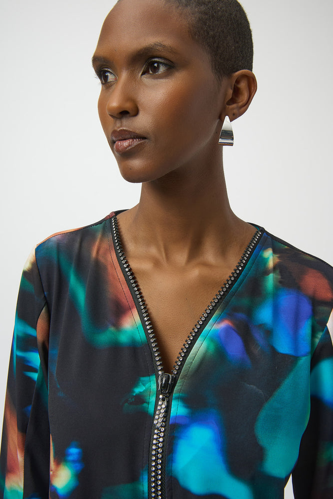 Joseph Ribkoff Winter 2025-254204-178-Tunic-Black/Multi - The Coach Pyramids
