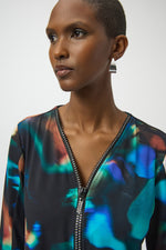 Joseph Ribkoff Winter 2025-254204-178-Tunic-Black/Multi - The Coach Pyramids