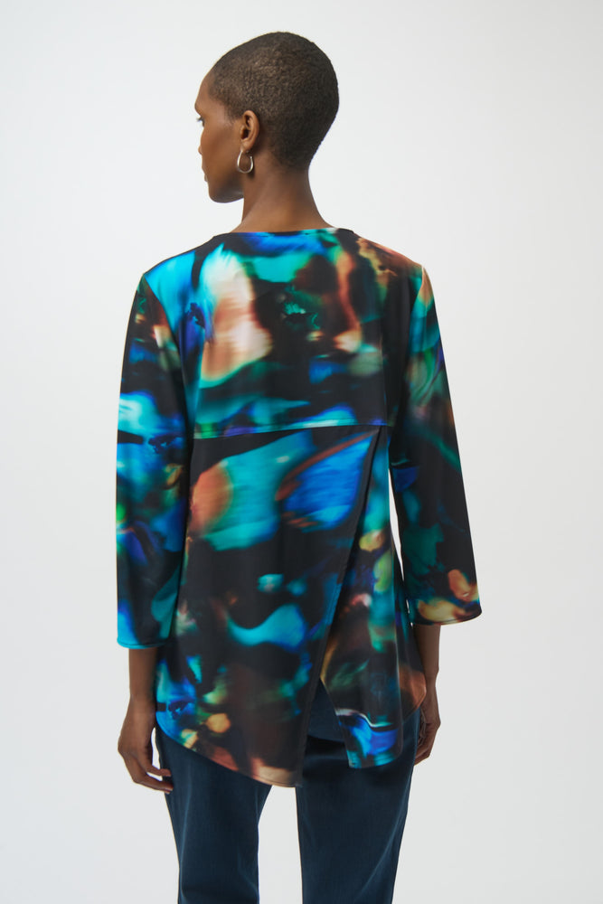 Joseph Ribkoff Winter 2025-254204-178-Tunic-Black/Multi - The Coach Pyramids