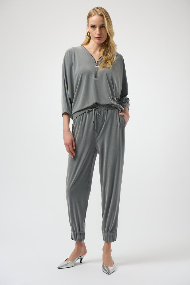 Joseph Ribkoff Winter 2025-254205-2988-Top-Grey Melange - The Coach Pyramids