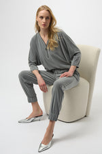 Joseph Ribkoff Winter 2025-254205-2988-Top-Grey Melange - The Coach Pyramids