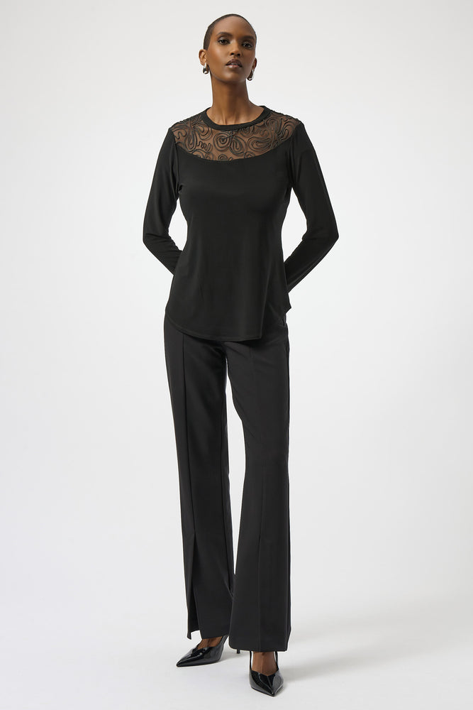 Joseph Ribkoff Winter 2025-254213-11-Tunic-Black - The Coach Pyramids