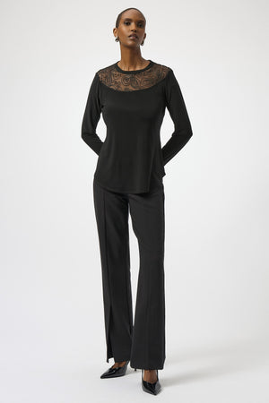 Joseph Ribkoff Winter 2025-254213-11-Tunic-Black - The Coach Pyramids