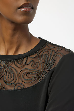 Joseph Ribkoff Winter 2025-254213-11-Tunic-Black - The Coach Pyramids