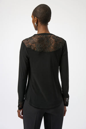 Joseph Ribkoff Winter 2025-254213-11-Tunic-Black - The Coach Pyramids