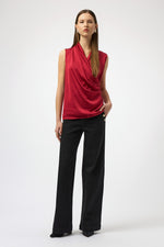 Joseph Ribkoff Winter 2025-254215-4435-Top-Deep Cherry - The Coach Pyramids