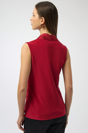 Joseph Ribkoff Winter 2025-254215-4435-Top-Deep Cherry - The Coach Pyramids