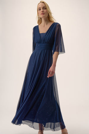 Joseph Ribkoff Winter 2025-254723-51-Dress-Navy - The Coach Pyramids